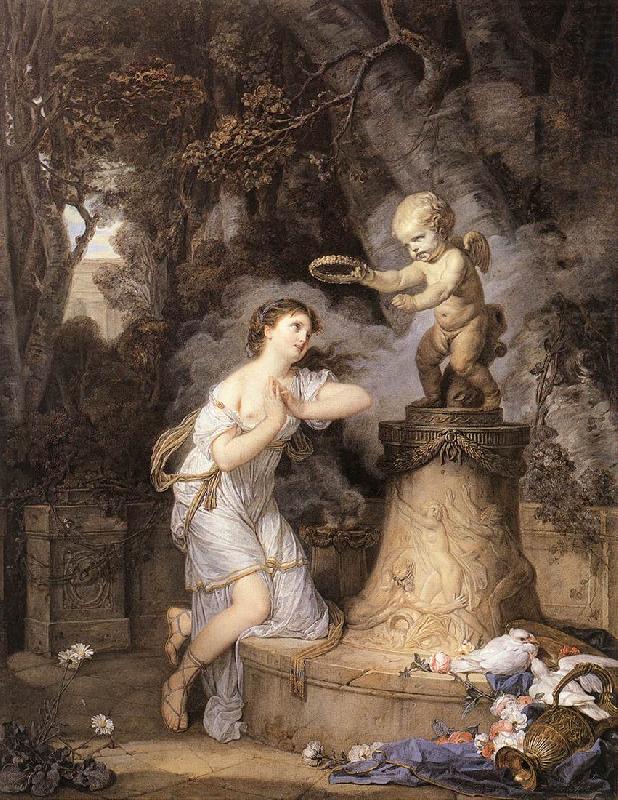 GREUZE, Jean-Baptiste Votive Offering to Cupid ghf china oil painting image
